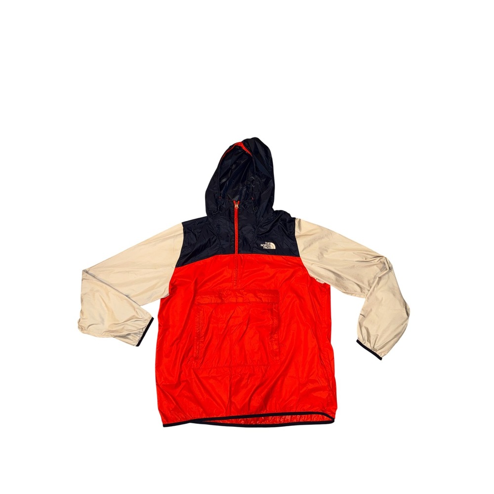 The North Face Anorak Windbreaker Mens XL Red Navy Colorblock Fanorak